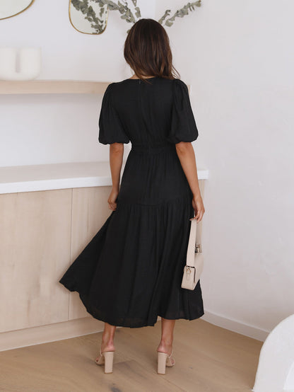Aava™| Smocked Maxi-Kleid