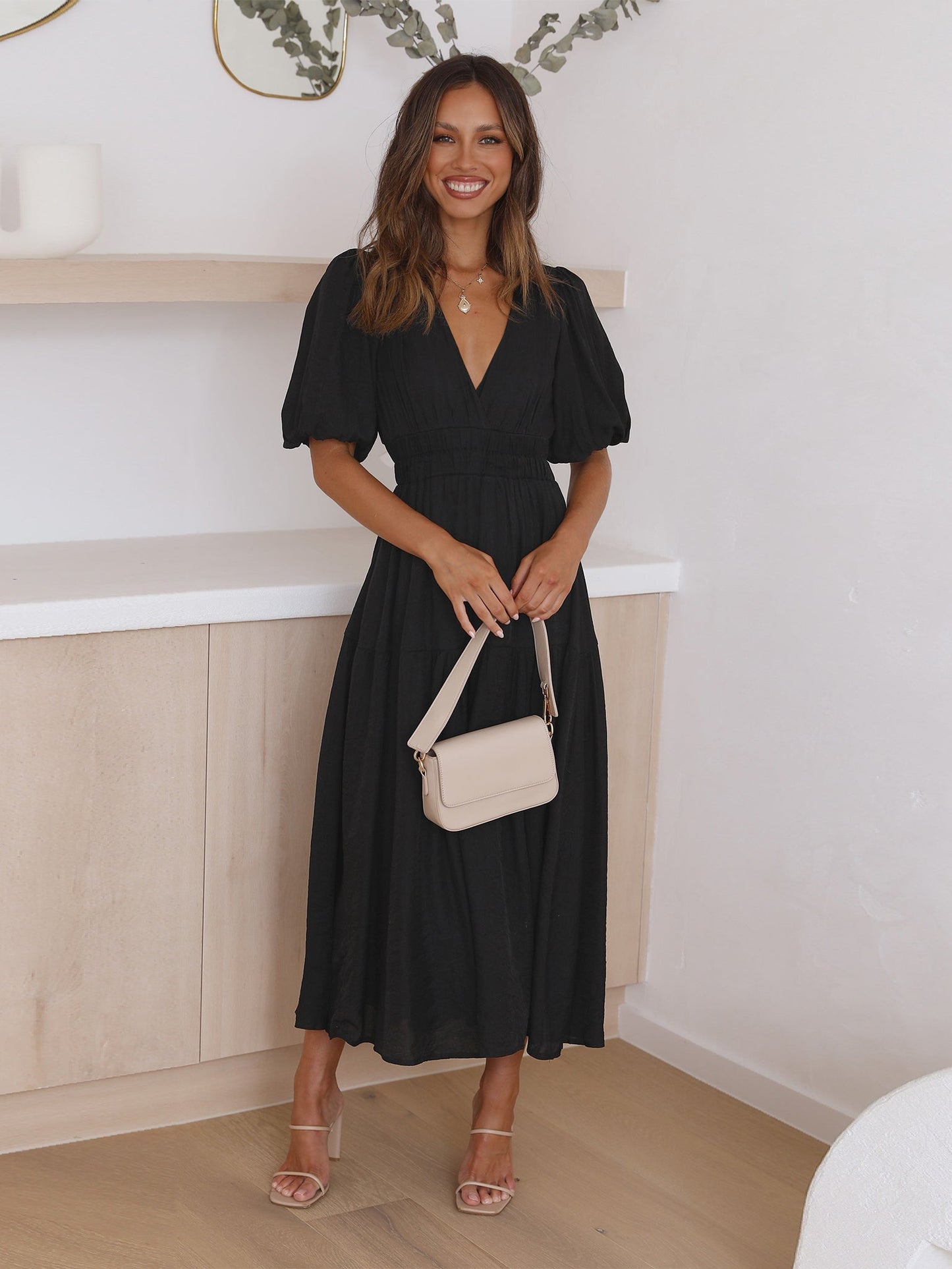 Aava™| Smocked Maxi-Kleid