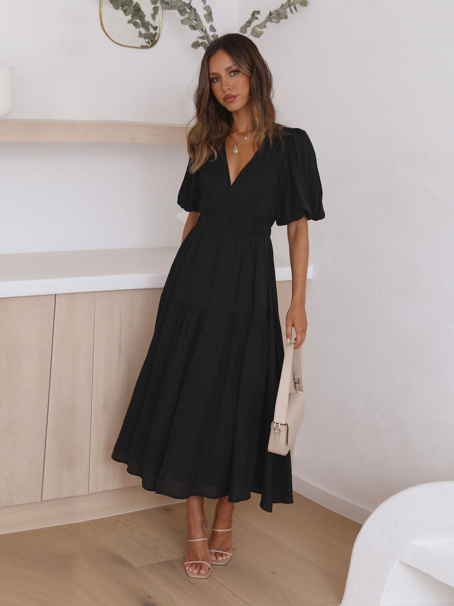 Aava™| Smocked Maxi-Kleid