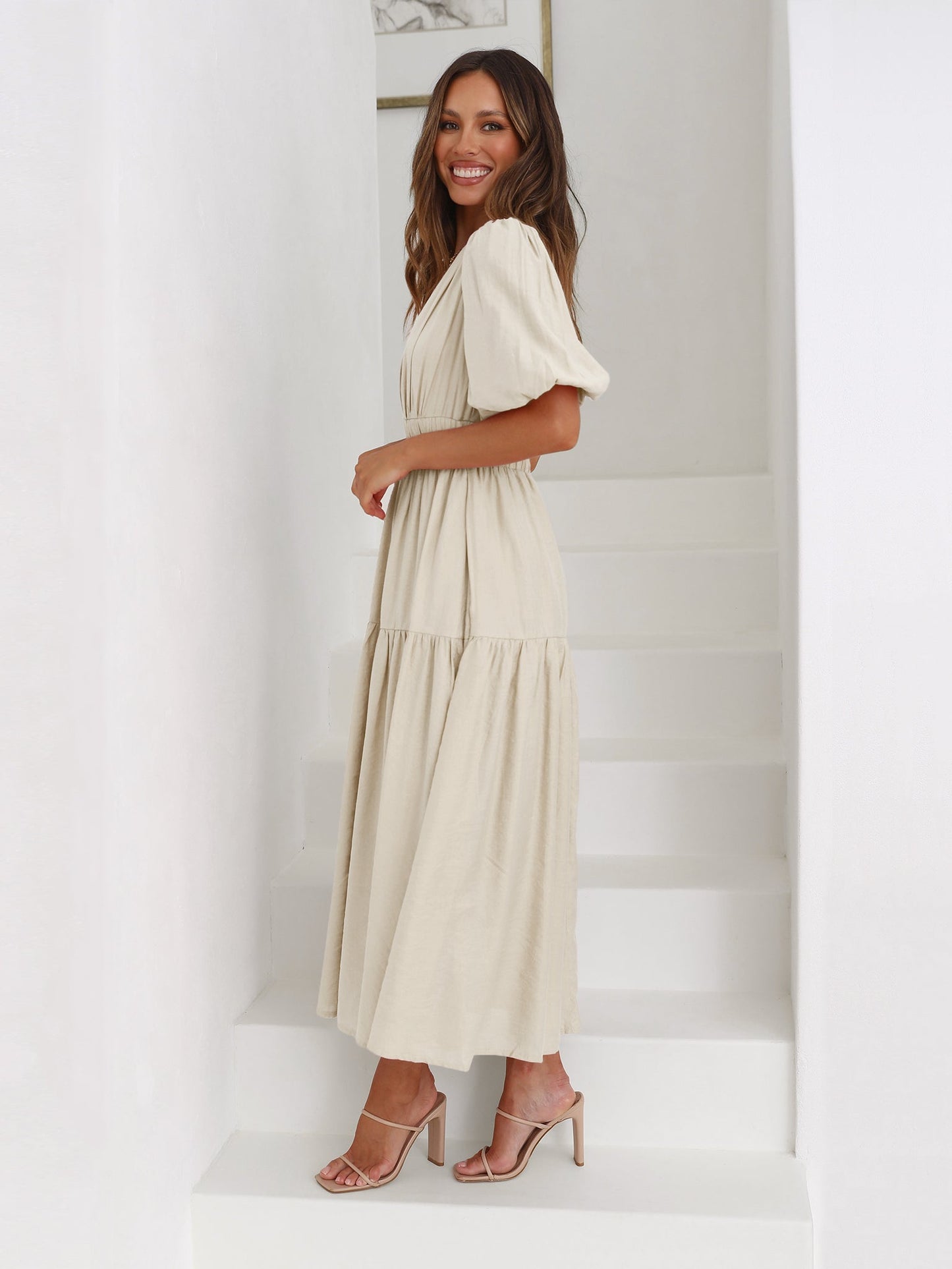 Aava™| Smocked Maxi-Kleid
