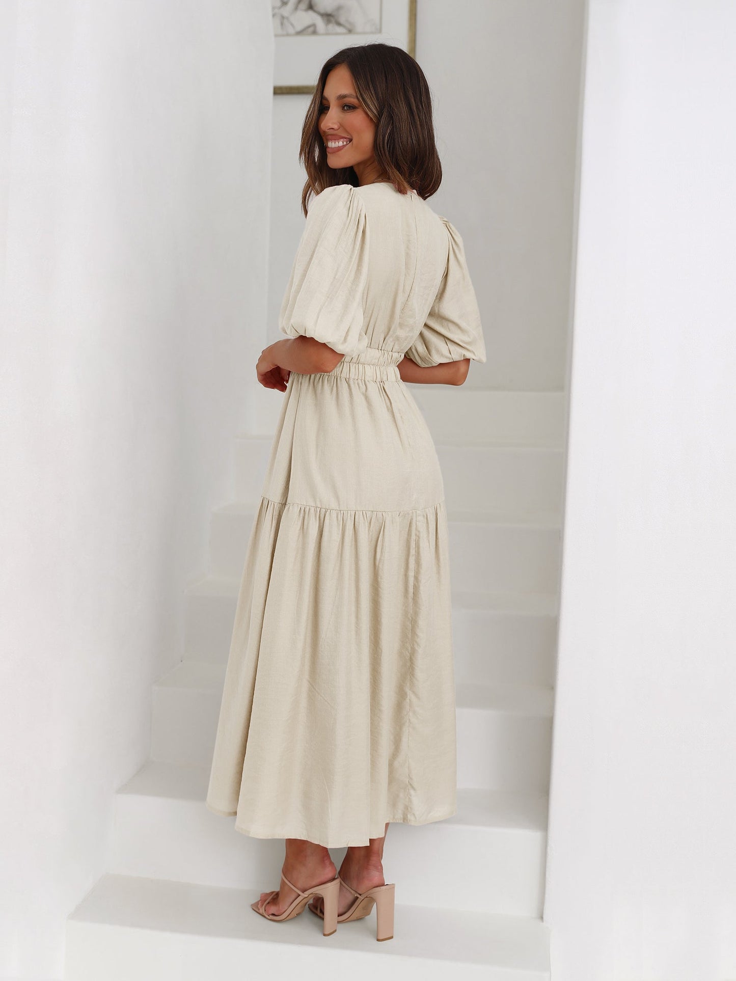 Aava™| Smocked Maxi-Kleid
