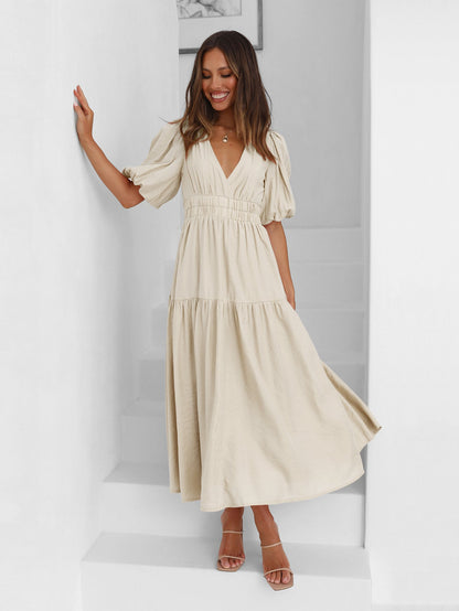 Aava™| Smocked Maxi-Kleid