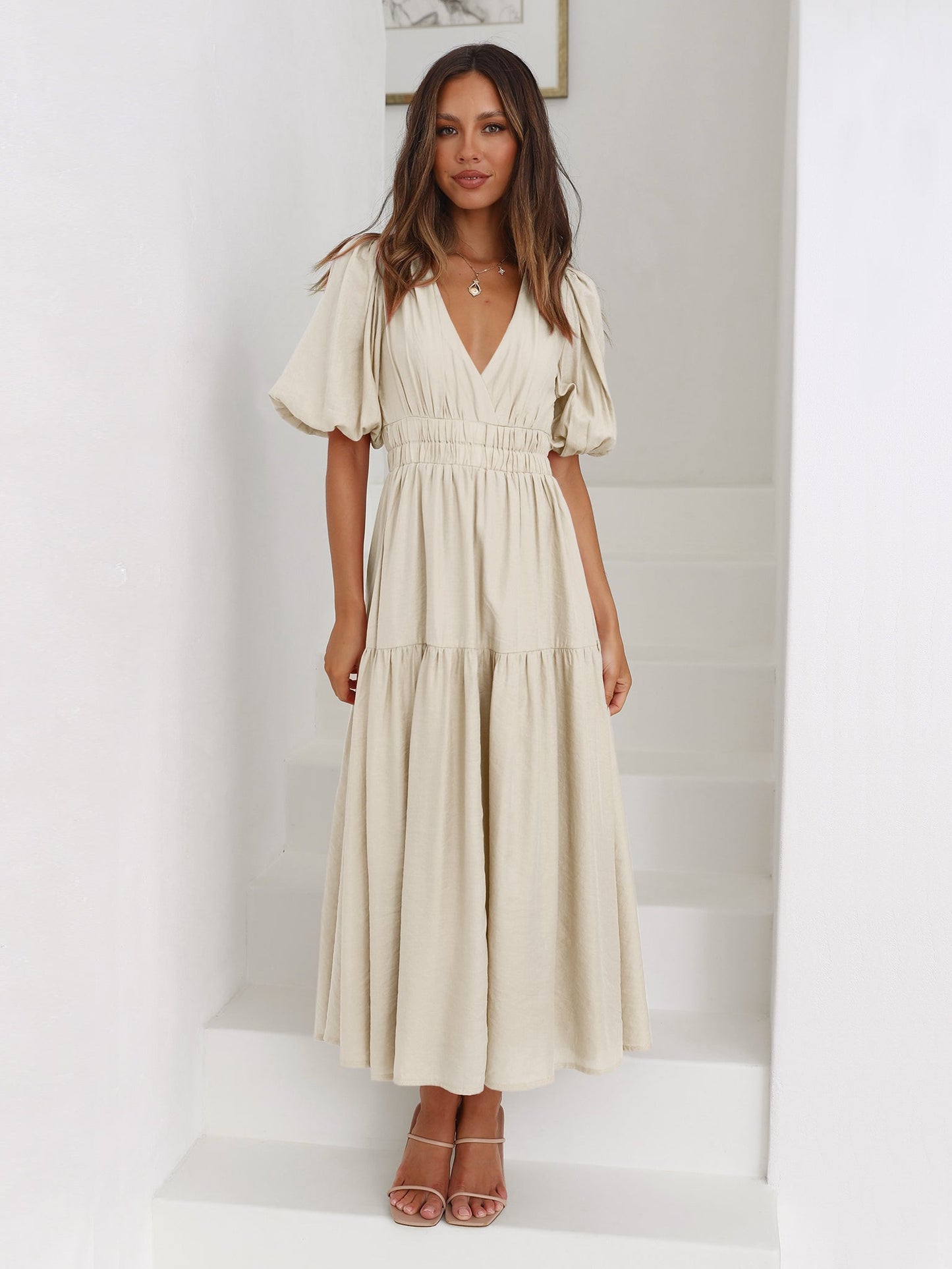 Aava™| Smocked Maxi-Kleid