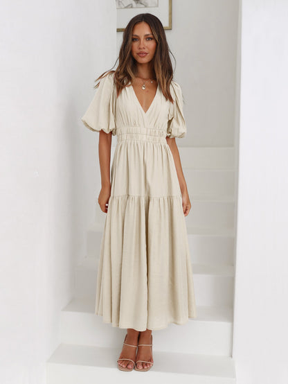 Aava™| Smocked Maxi-Kleid