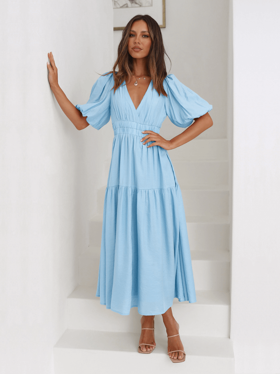 Aava™| Smocked Maxi-Kleid