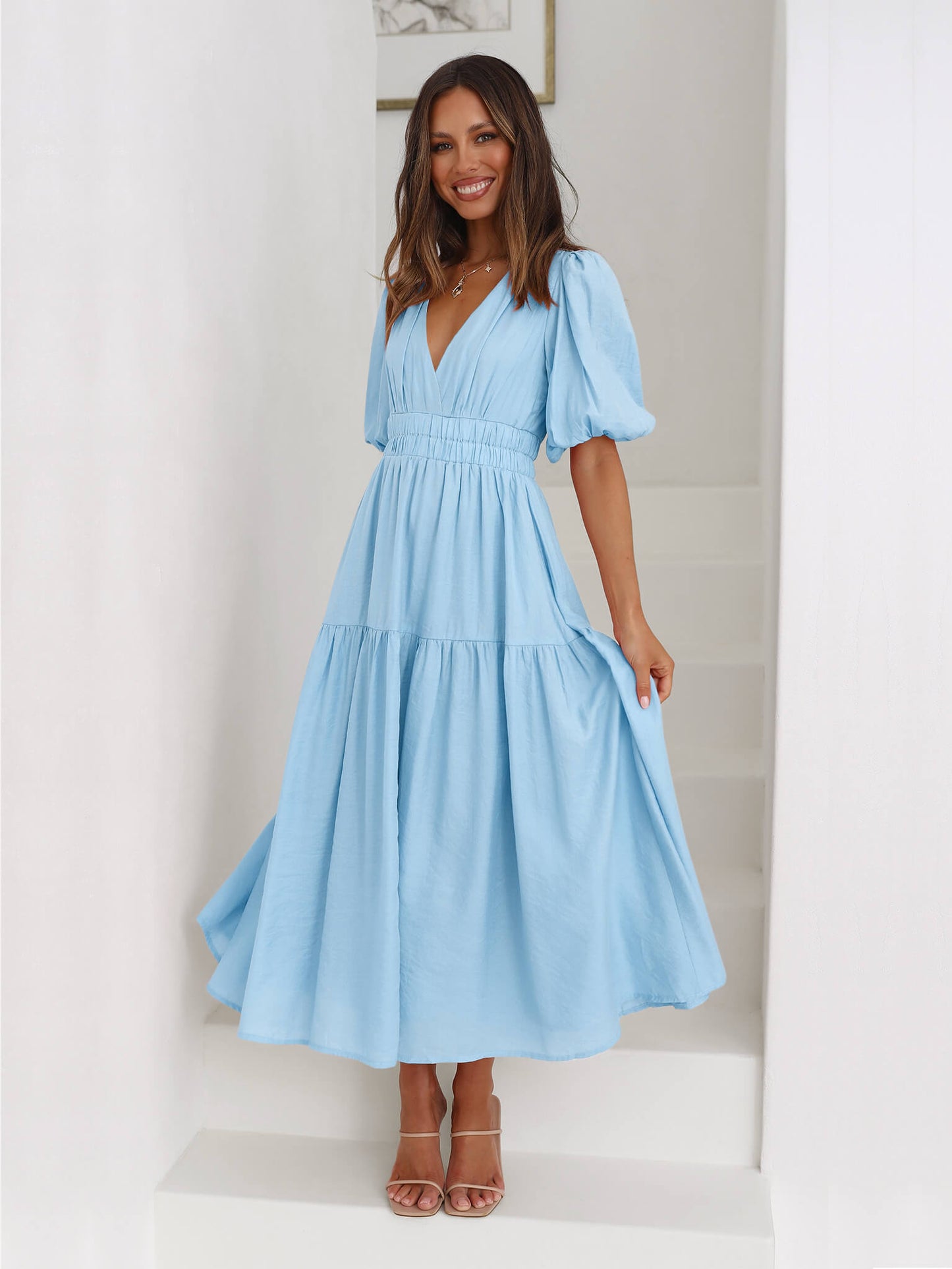 Aava™| Smocked Maxi-Kleid