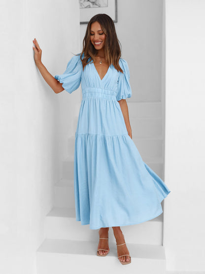 Aava™| Smocked Maxi-Kleid
