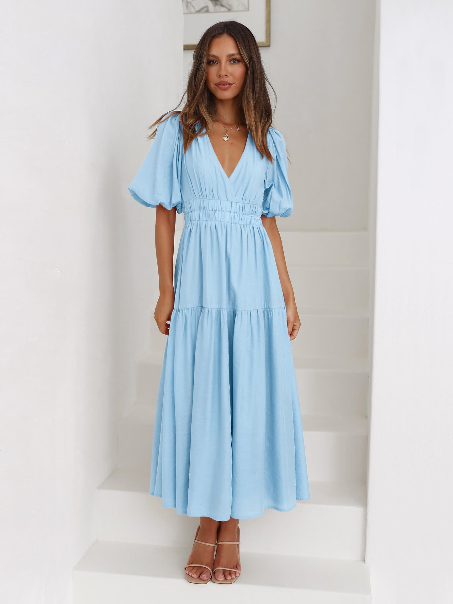 Aava™| Smocked Maxi-Kleid