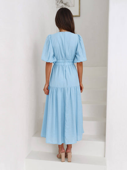 Aava™| Smocked Maxi-Kleid