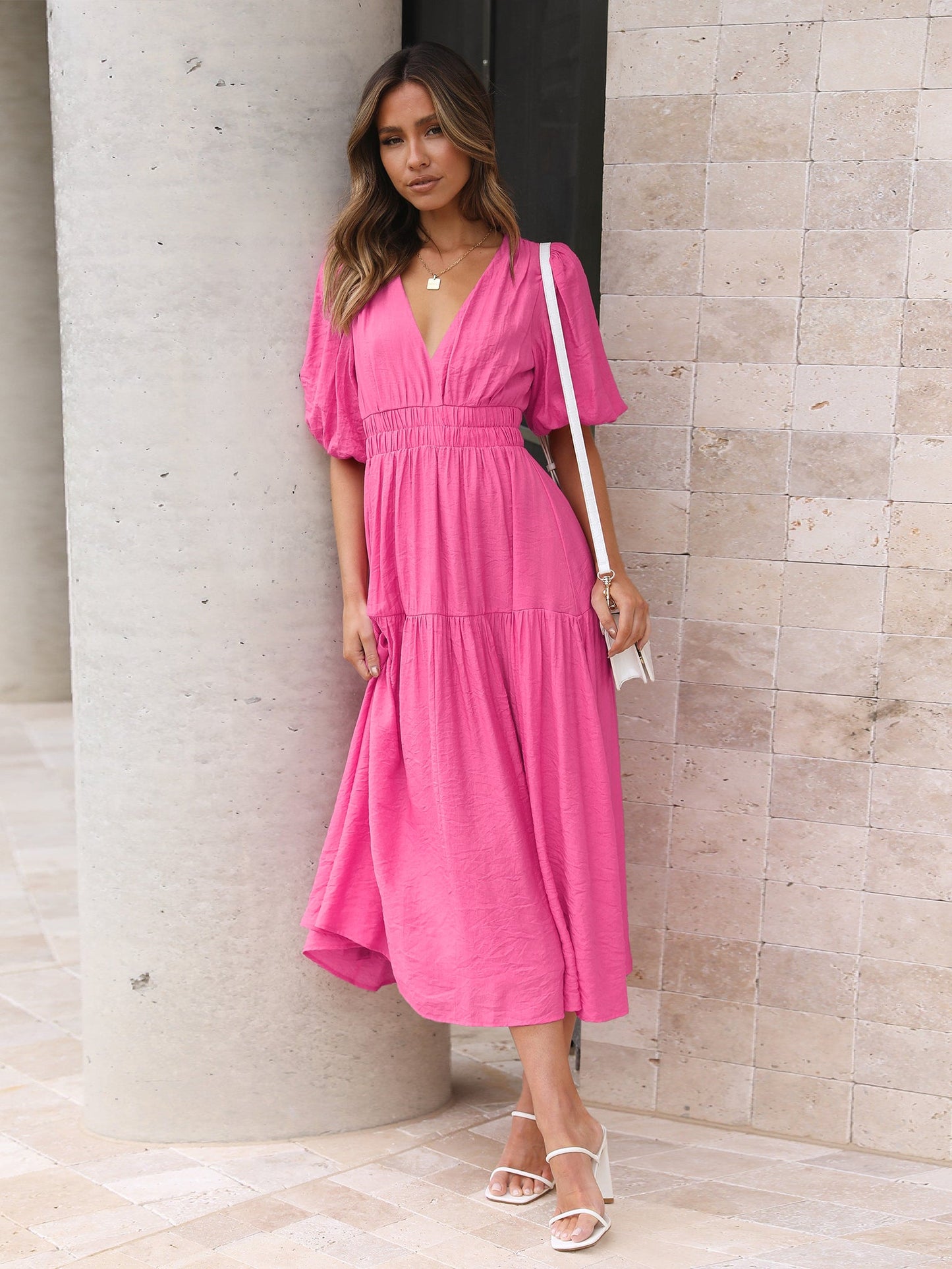 Aava™| Smocked Maxi-Kleid