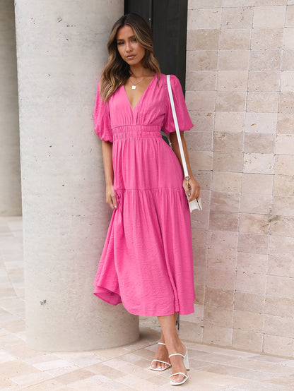 Aava™| Smocked Maxi-Kleid