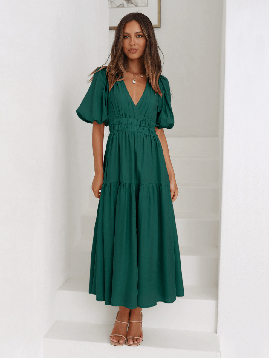 Aava™| Smocked Maxi-Kleid