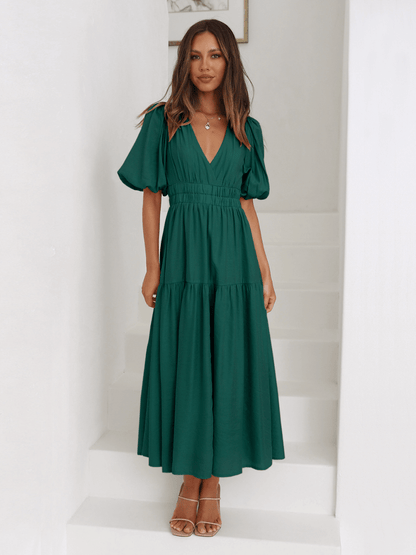 Aava™| Smocked Maxi-Kleid