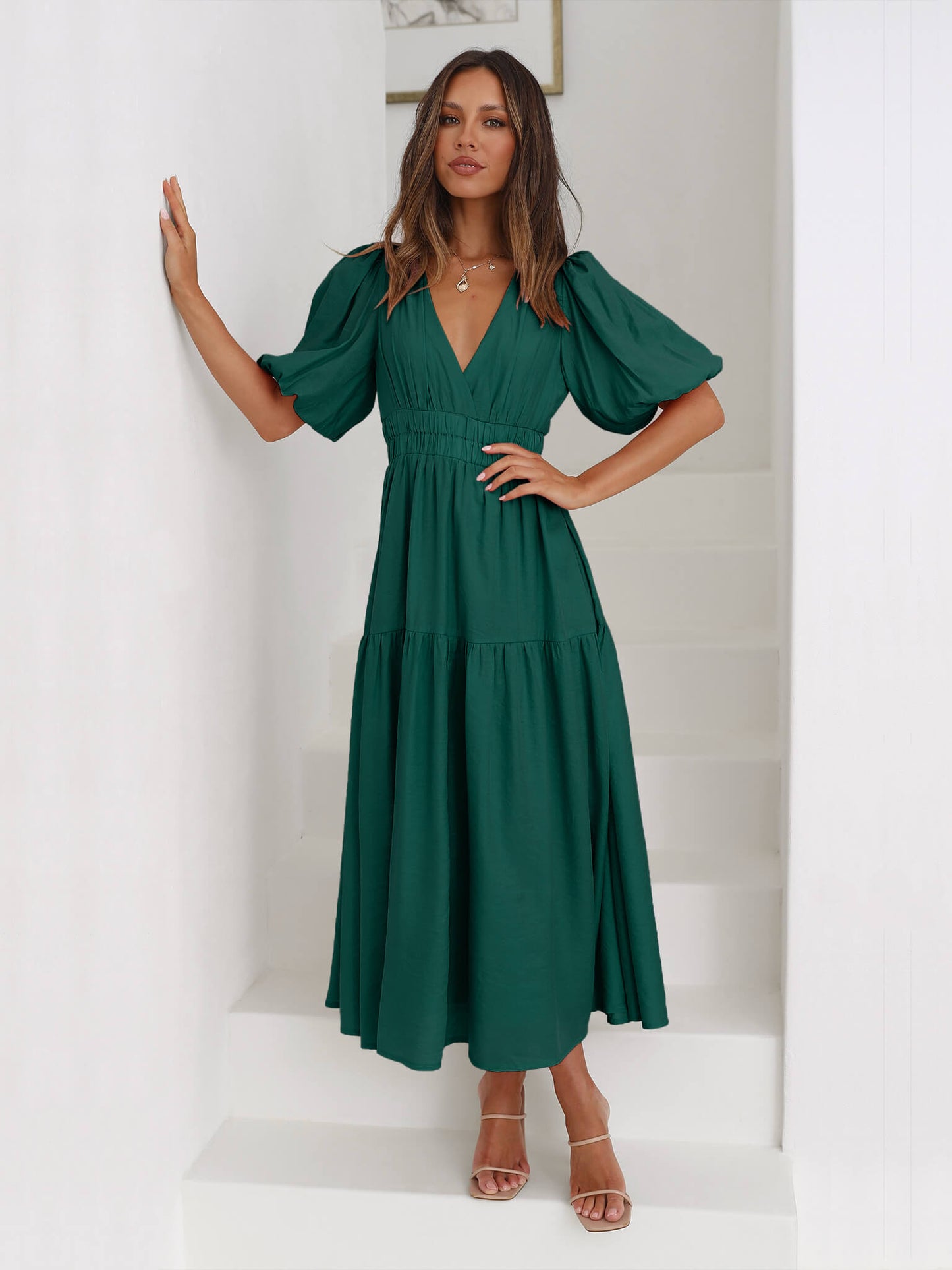 Aava™| Smocked Maxi-Kleid