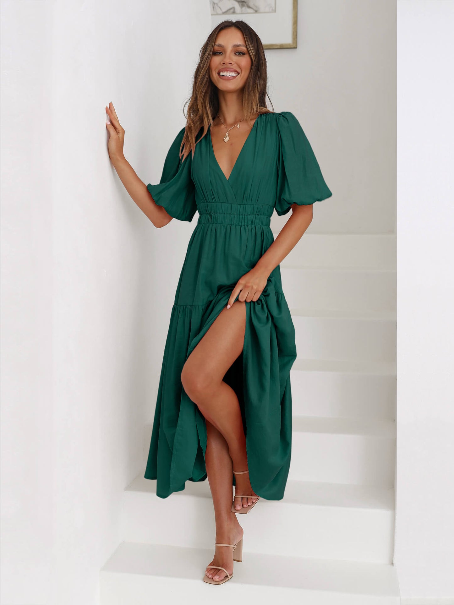 Aava™| Smocked Maxi-Kleid