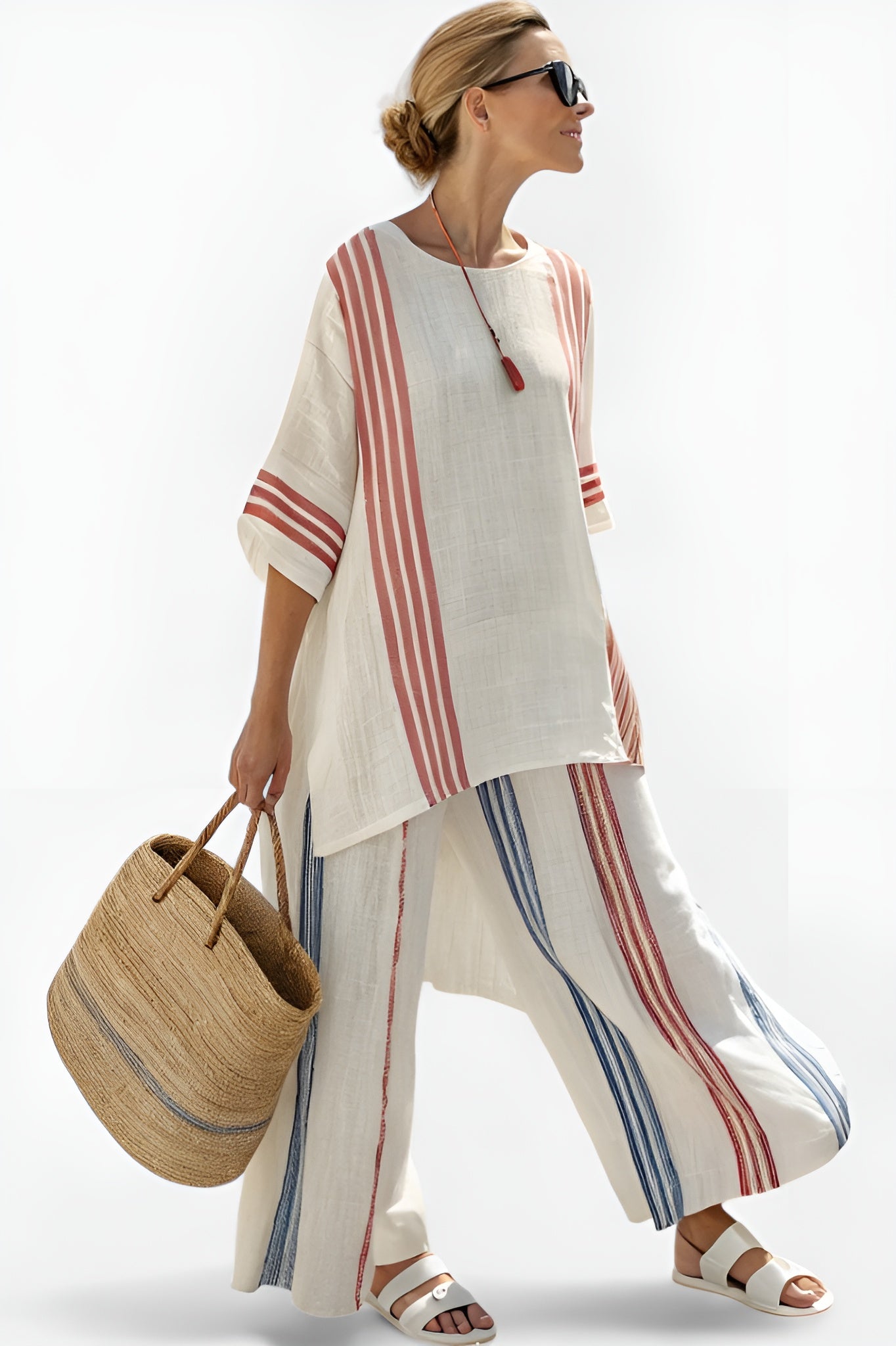 Mirthe™ | Luftiges zweiteiliges Set mit Streifen und oversized Passform