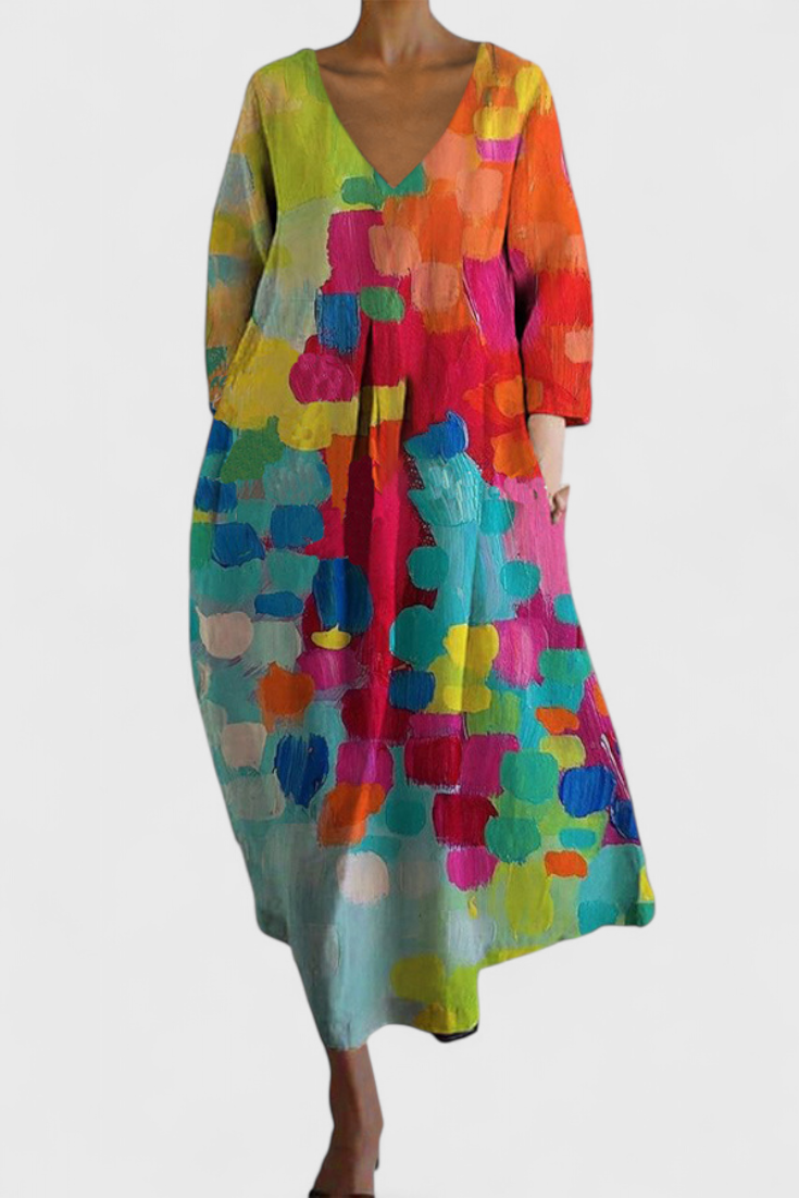 Claire™ | Bequemes Kleid mit elegantem V-Ausschnitt