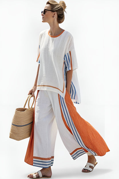 Mirthe™ | Luftiges zweiteiliges Set mit Streifen und oversized Passform
