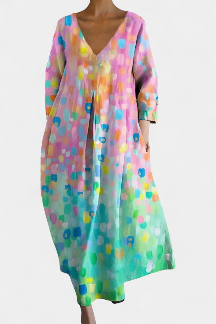Claire™ | Bequemes Kleid mit elegantem V-Ausschnitt