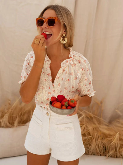 Elina™| Blumenbluse mit sommerlichem Charme