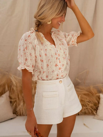 Elina™| Blumenbluse mit sommerlichem Charme