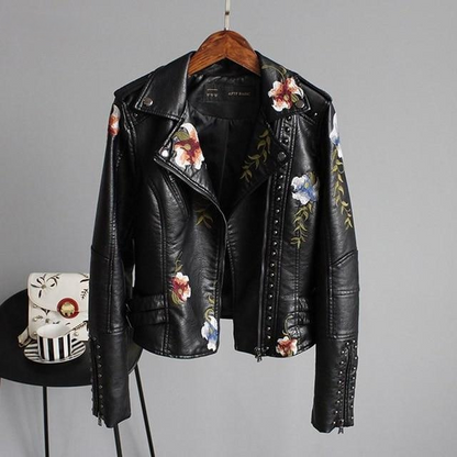 Quinn™| Bestickte Cropped Vintage-Jacke