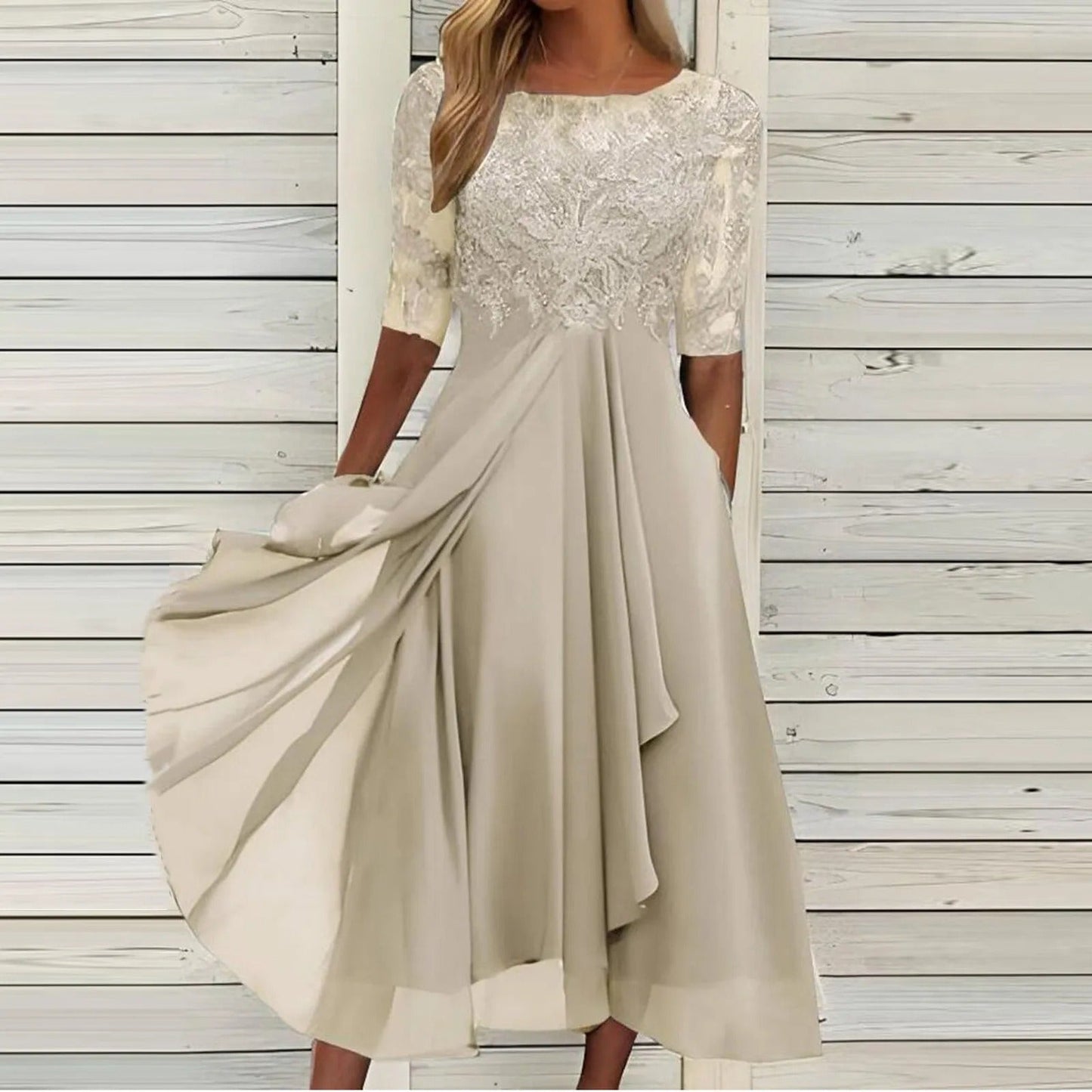 Jula™ | Abendkleid aus Chiffon und Spitze Himmlische Eleganz