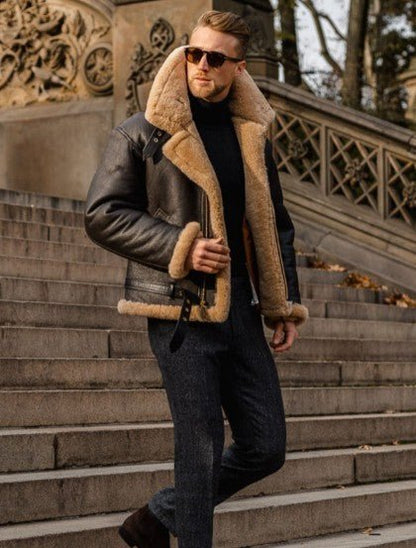 Kristian™|  Premium-Jacke im Schaffell-Stil