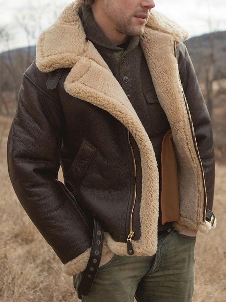 Kristian™|  Premium-Jacke im Schaffell-Stil