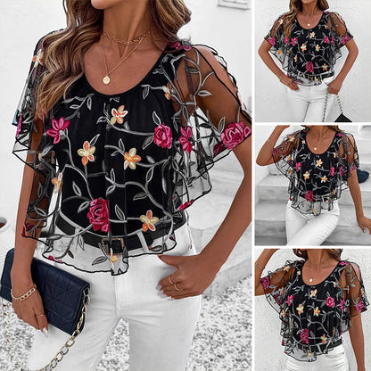Moria™ | Spitzen-Top mit Print