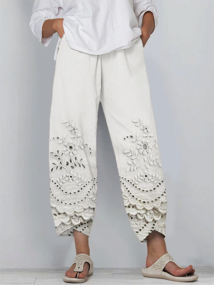 Noelya™ | Hose mit Spitzenprint