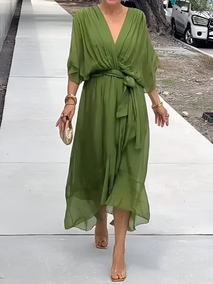 Veronique™ | Weiches Chiffonkleid mit V-Ausschnitt